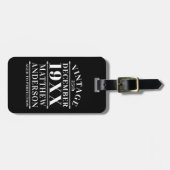 Personalisierte Vintage Perfektion Gepäckanhänger (Vorderseite horizontal)