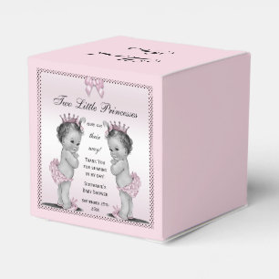 Personalisierte Vintage Prinzessin Twins Kinderdus Geschenkschachtel