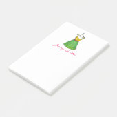 Personalisierte Vintage Prom-Kleiderfashion Post-it Klebezettel (angewinkelt)
