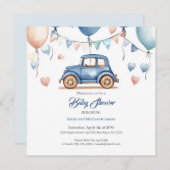 Personalisierte Vintage Räder Kinderdusche Einladu Save The Date (Vorne/Hinten)