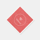 Personalisierte Vintage Red Larkspur Blume Serviette (Ecke)