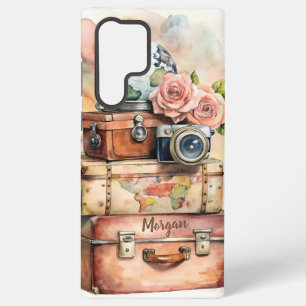 Personalisierte Vintage-Reise-Illustration Samsung Galaxy Hülle