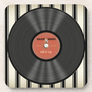 Personalisierte Vintage-Rock-Schallplatte Untersetzer