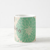 Personalisierte Vintage Rose Kaffeetasse (Mittel)