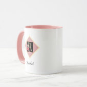 Personalisierte Vintage Rose "R" Tasse (Vorderseite Links)