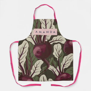 Personalisierte Vintage-Rote-Rüben-Garten-Kunst-De Schürze