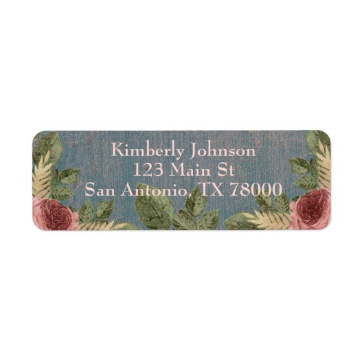 Personalisierte Vintage Rücksendeadresse (Vorne)