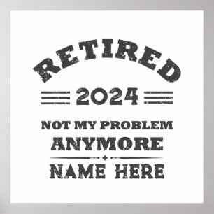 Personalisierte Vintage-Ruhestand Poster