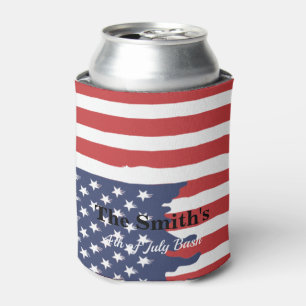 Personalisierte Vintage-Rustikale Amerikanische Fl Dosenkühler