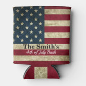 Personalisierte Vintage rustikale amerikanische Fl Dosenkühler (Vorderseite)