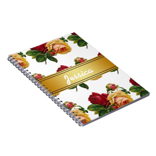 Personalisierte Vintage Rustikale Flora Notizblock (Rechte Seite)