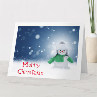 Personalisierte Vintage-Schneemann-Weihnachtskarte Karte
