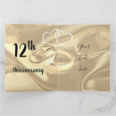 Personalisierte Vintage Seide-12. Karte (Innenseite)