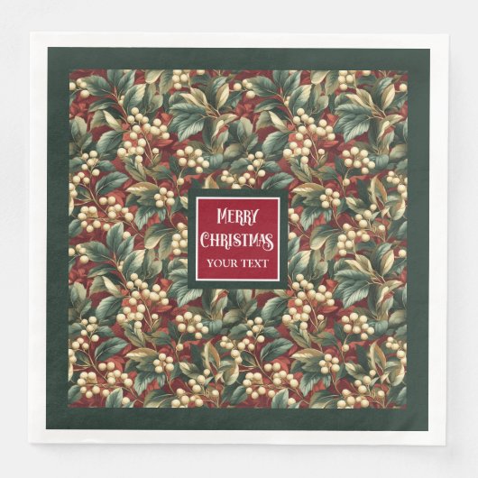 Personalisierte Vintage Servietten in trendigen Ro (Vorderseite)