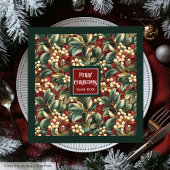 Personalisierte Vintage Servietten in trendigen Ro