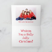 Personalisierte Vintage Snowman Weihnachtskarte Dankeskarte (Innenseite)