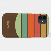 Personalisierte Vintage Streifen Case-Mate iPhone Hülle (Rückseite (Horizontal))