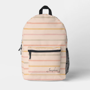 Personalisierte Vintage Streifenführung Bedruckter Rucksack
