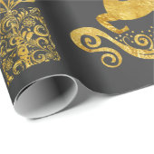 Personalisierte Vintage Tafel-Weihnachtsverpackung Geschenkpapier (Rolleneckpunkt)