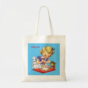 Personalisierte Vintage-Tasche für Mädchen beim Ba Tragetasche