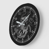 Personalisierte Vintage Tauruskonstellation Große Wanduhr (Winkel)