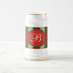 Personalisierte Vintage Weihnachten/Winter Bierglas