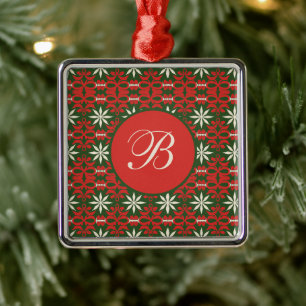 Personalisierte Vintage Weihnachten/Winter Muster Ornament Aus Metall