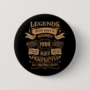 Personalisierte Vintage Whisky-Marke von 65 Jahren Button