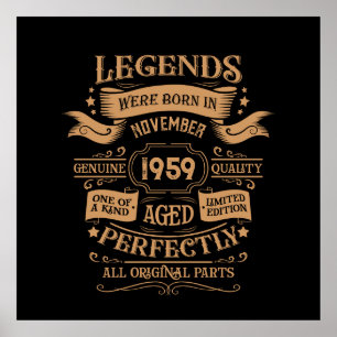 Personalisierte Vintage Whisky-Marke von 65 Jahren Poster