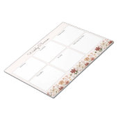 Personalisierte Vintage Wildblume Wochenplaner Notizblock (angewinkelt)