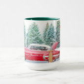 Personalisierte Vintage Winter Szene, Winter Tasse (Zentrum)