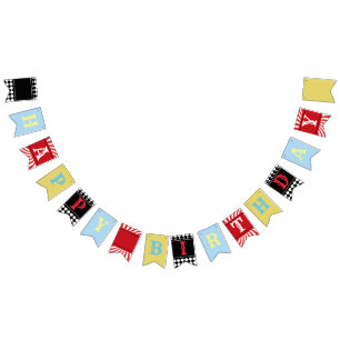 Personalisierte Vintage Zirkus-Flaggen-Fahne Wimpelkette