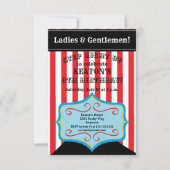 Personalisierte Vintage Zirkus-Party Einladungen (Vorderseite)