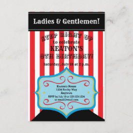 Personalisierte Vintage Zirkus-Party Einladungen