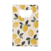 Personalisierte Vintage Zitronen mit grünen Blätte Geldbeutel Flaschenöffner (Rückseite)