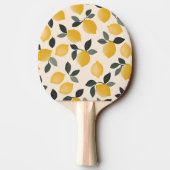 Personalisierte Vintage Zitronen mit grünen Blätte Tischtennis Schläger (Rückseite)