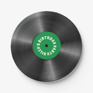 Personalisierte Vinyl-Album-Schallplatte Geburtsta Pappteller