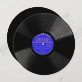 Personalisierte Vinyl Record Design-Einladung Einladung (Vorne/Hinten)