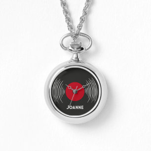 Personalisierte Vinyl-Schallplattenuhr Armbanduhr