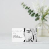 Personalisierte Viola Fotovorlage Modernes Schwarz Visitenkarte (Stehend Vorderseite)