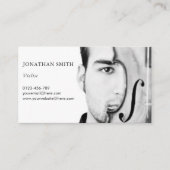 Personalisierte Viola Fotovorlage Modernes Schwarz Visitenkarte (Vorderseite)