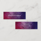 Personalisierte Viola Peach Skinny Business Card Mini Visitenkarte (Vorne/Hinten)