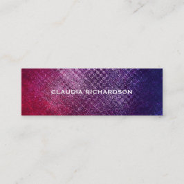 Personalisierte Viola Peach Skinny Business Card Mini Visitenkarte