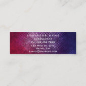 Personalisierte Viola Peach Skinny Business Card Mini Visitenkarte (Rückseite)