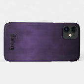 Personalisierte Violett-Kunst und Schwarzes Meer Case-Mate iPhone Hülle (Rückseite (Horizontal))