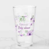 Personalisierte Violett Wasserfarben Blume Kinderd Glas (Vorderseite)
