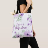 Personalisierte Violett Wasserfarben Blume Kinderd Tasche (Von Nahem)