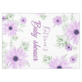 Personalisierte Violett Wasserfarben Blume Kinderd Tischdecke (Vorderseite (Horizontal))