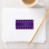 Personalisierte violette Blumen Adressaufkleber (Insitu)