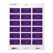 Personalisierte violette Blumen Adressaufkleber (Vorne)